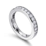 Straight Wedding Ring in 14k White Gold with Round Natural Diamond at Gabriel & Co.
