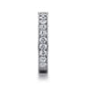 Straight Wedding Ring in 14k White Gold with Round Natural Diamond at Gabriel & Co.