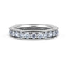 Straight Wedding Ring in 14k White Gold with Round  at Gabriel & Co.