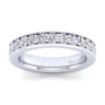 Straight Wedding Ring in 14k White Gold with Round  at Gabriel & Co.