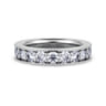 Straight Wedding Ring in 14k White Gold with Round  at Gabriel & Co.