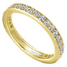 Eternity Band Wedding Ring in 14k Yellow Gold with Round Natural Diamond at Gabriel & Co.