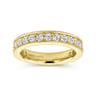 Eternity Band Wedding Ring in 14k Yellow Gold with Round Natural Diamond at Gabriel & Co.