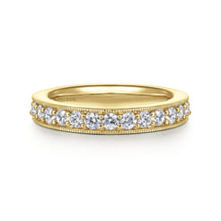 Calabria - 14K Yellow Gold Channel Prong Set Diamond Eternity Band