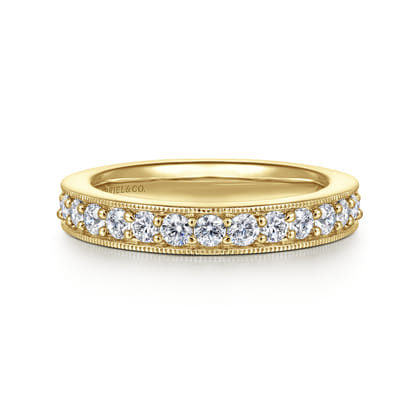 Calabria - 14K Yellow Gold Channel Prong Set Diamond Eternity Band