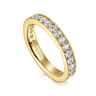 Eternity Band Wedding Ring in 14k Yellow Gold with Round Natural Diamond at Gabriel & Co.
