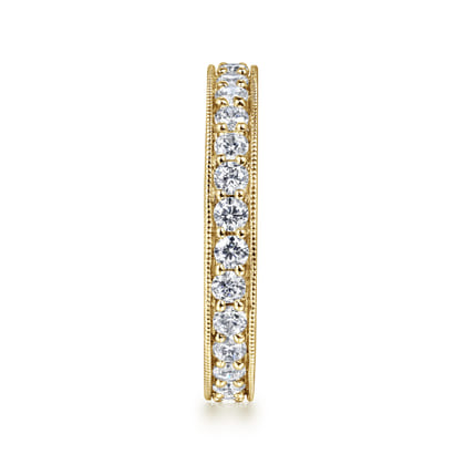 Calabria - 14K Yellow Gold Channel Prong Set Diamond Eternity Band