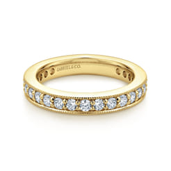 Calabria - 14K Yellow Gold Channel Prong Set Diamond Eternity Band