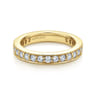 Eternity Band Wedding Ring in 14k Yellow Gold with Round Natural Diamond at Gabriel & Co.