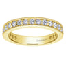 Eternity Band Wedding Ring in 14k Yellow Gold with Round Natural Diamond at Gabriel & Co.