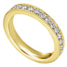 Eternity Band Wedding Ring in 14k Yellow Gold with Round Natural Diamond at Gabriel & Co.
