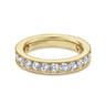 Eternity Band Wedding Ring in 14k Yellow Gold with Round Natural Diamond at Gabriel & Co.