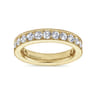 Eternity Band Wedding Ring in 14k Yellow Gold with Round Natural Diamond at Gabriel & Co.
