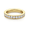 Eternity Band Wedding Ring in 14k Yellow Gold with Round Natural Diamond at Gabriel & Co.