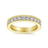 Eternity Band Wedding Ring in 14k Yellow Gold with Round Natural Diamond at Gabriel & Co.