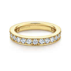 Calabria - 14K Yellow Gold Channel Prong Set Diamond Eternity Band