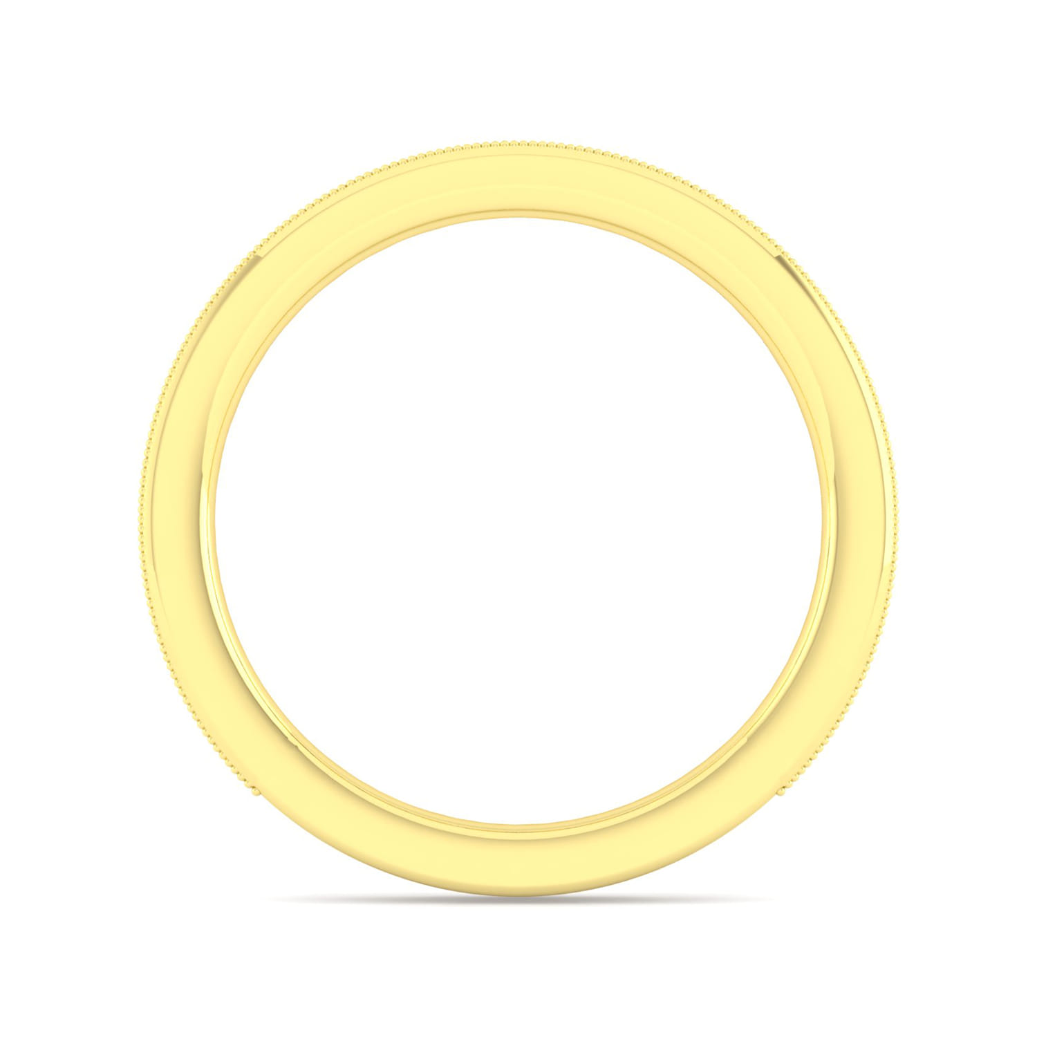 Straight Wedding Ring in 14k Yellow Gold with Round Natural Diamond at Gabriel & Co. - Shot 2