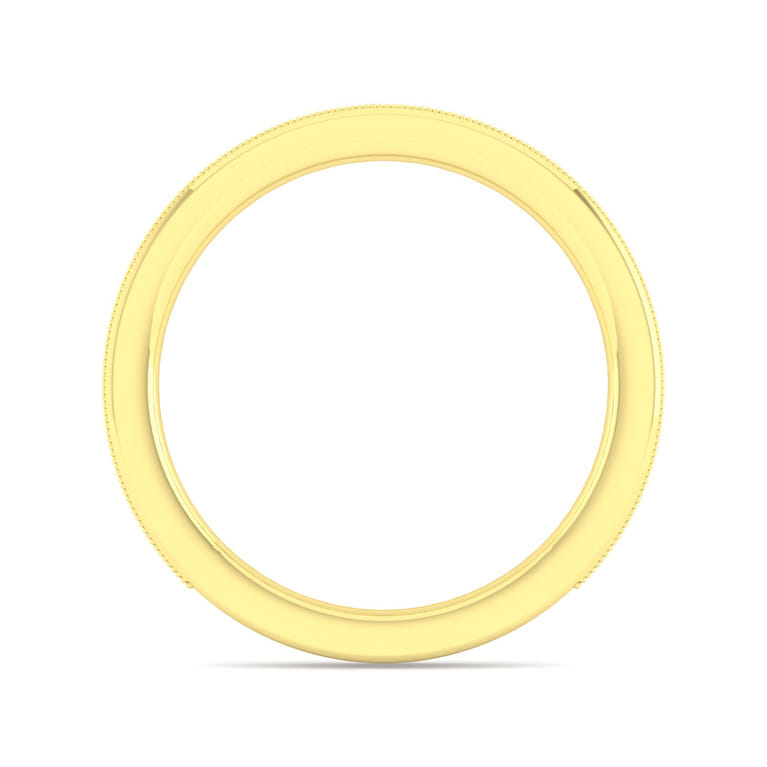 Straight Wedding Ring in 14k Yellow Gold with Round Natural Diamond at Gabriel & Co. - Shot 2