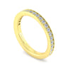 Straight Wedding Ring in 14k Yellow Gold with Round Natural Diamond at Gabriel & Co.