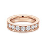 Eternity Band Wedding Ring in 14k Rose Gold with Round Natural Diamond at Gabriel & Co.