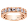 Eternity Band Wedding Ring in 14k Rose Gold with Round Natural Diamond at Gabriel & Co.