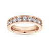 Eternity Band Wedding Ring in 14k Rose Gold with Round Natural Diamond at Gabriel & Co.