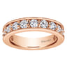 Eternity Band Wedding Ring in 14k Rose Gold with Round Natural Diamond at Gabriel & Co.