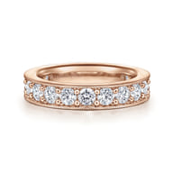 Calabria - 14k Rose Gold Channel Prong Set Eternity Band