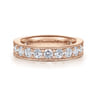 Eternity Band Wedding Ring in 14k Rose Gold with Round Natural Diamond at Gabriel & Co.