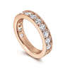 Eternity Band Wedding Ring in 14k Rose Gold with Round Natural Diamond at Gabriel & Co.