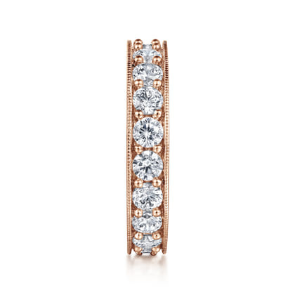 Calabria - 14k Rose Gold Channel Prong Set Eternity Band