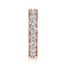 Eternity Band Wedding Ring in 14k Rose Gold with Round Natural Diamond at Gabriel & Co.