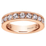 Eternity Band Wedding Ring in 14k Rose Gold with Round Natural Diamond at Gabriel & Co.
