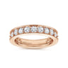 Eternity Band Wedding Ring in 14k Rose Gold with Round Natural Diamond at Gabriel & Co.