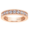 Eternity Band Wedding Ring in 14k Rose Gold with Round Natural Diamond at Gabriel & Co.