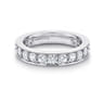 Eternity Band Wedding Ring in 14k White Gold with Round Natural Diamond at Gabriel & Co.