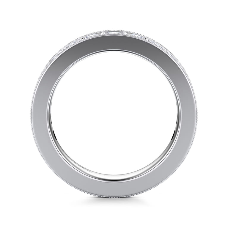 Eternity Band Wedding Ring in 14k White Gold with Round Natural Diamond at Gabriel & Co. - Shot 2