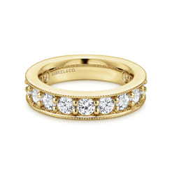 Calabria - 14k Yellow Gold Channel Prong Set Eternity Band