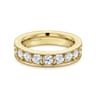 Eternity Band Wedding Ring in 14k Yellow Gold with Round Natural Diamond at Gabriel & Co.
