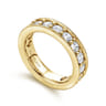 Eternity Band Wedding Ring in 14k Yellow Gold with Round Natural Diamond at Gabriel & Co.