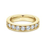 Eternity Band Wedding Ring in 14k Yellow Gold with Round Natural Diamond at Gabriel & Co.