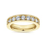 Eternity Band Wedding Ring in 14k Yellow Gold with Round Natural Diamond at Gabriel & Co.
