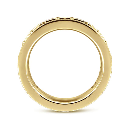 Calabria - 14k Yellow Gold Channel Prong Set Eternity Band