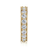 Eternity Band Wedding Ring in 14k Yellow Gold with Round Natural Diamond at Gabriel & Co.