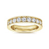 Eternity Band Wedding Ring in 14k Yellow Gold with Round Natural Diamond at Gabriel & Co.