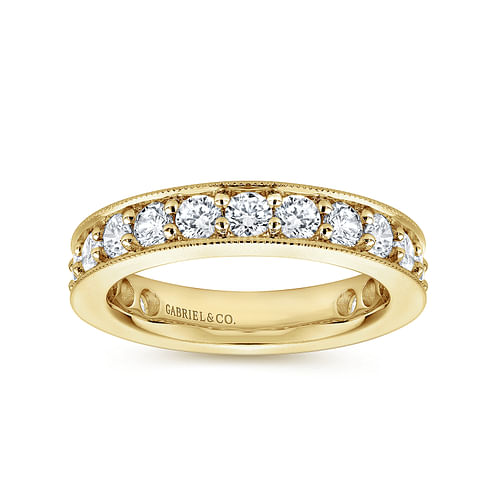 Calabria - 14k Yellow Gold Channel Prong Set Eternity Band - 2.15 ct - Shot 4