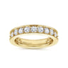 Eternity Band Wedding Ring in 14k Yellow Gold with Round Natural Diamond at Gabriel & Co.
