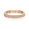 Eternity Band Wedding Ring in 14k Rose Gold with Round Natural Diamond at Gabriel & Co.