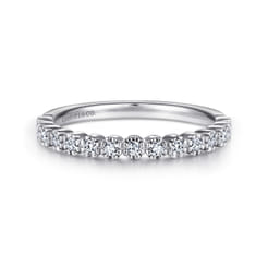 Calaise - 14K White Gold Diamond Wedding Band