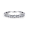 Straight Wedding Ring in 14k White Gold with Round Natural Diamond at Gabriel & Co.